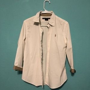 Ralph Lauren Sport White Long Sleeved Blouse!